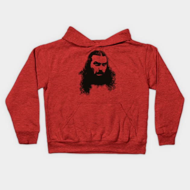 Bruiser Brody (negative space) Kids Hoodie by BludBros